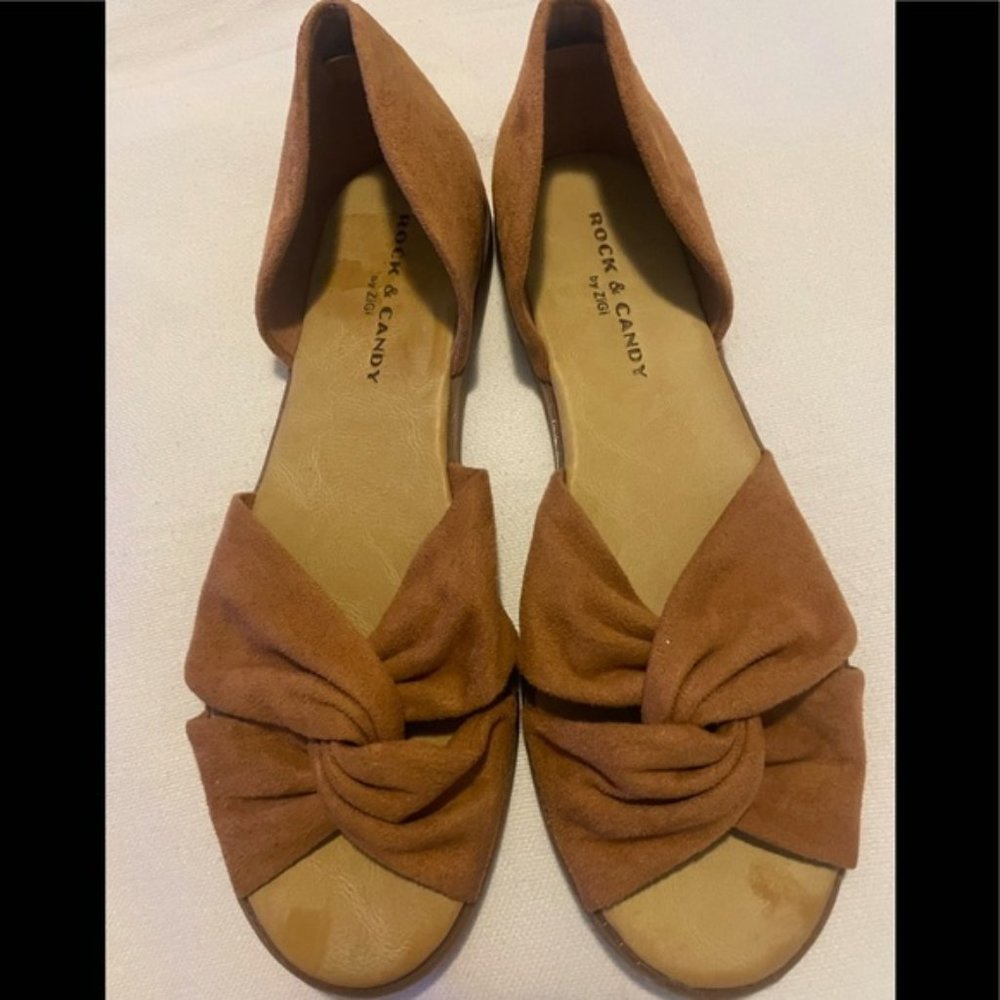 ROCK & CANDY DENISSE FLAT  TAN SIZE 6,5